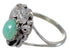 Turquoise Sterling Silver Southwest Flower Ring Size 4-3/4 AX88238